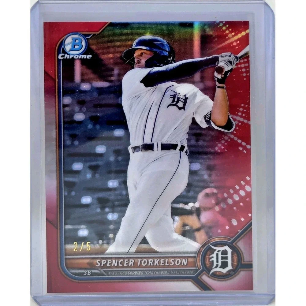 2022 Bowman - Chrome Prospects Spencer Torkelson #BCP-6 Red Lava Refractor /5...